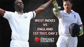 Live Cricket Score West Indies vs England 2015, 1st Test at Antigua Day 2, WI 155/4 in 66 overs: Close of play